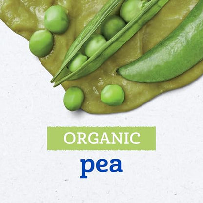 Gerber Stage 1 Baby Food, Organic Pea Jar, Baby Puree, Non-GMO, Vegetable, Puree Jars Glass, 10-pack