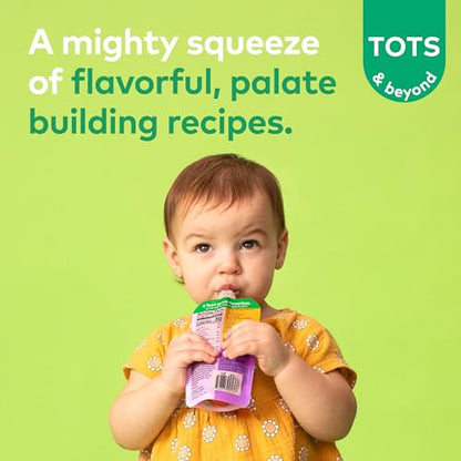 Plum Organics Stage 4 Organic Toddler Food Bundle - Strawberry, Banana, Greek Yogurt, Kale, Amaranth, and Oat 4 oz Pouch + Banana, Kiwi, Spinach, Greek Yogurt, and Barley - 4 oz Pouch (Pack of 6)