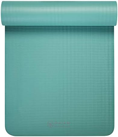 Gaiam Essentials Thick Yoga Mat Fitness & Exercise Mat with Easy-Cinch Carrier Strap,72"L X 24"W X 2/5 Thick, 10mm