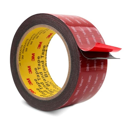 3M Double Sided Tape Heavy Duty 2" x 15.4 Ft, VHB Mounting Tape, 0.025in Thick Black 5925 Foam Tape Strong Adhesive for Car Décor Home Office Logos