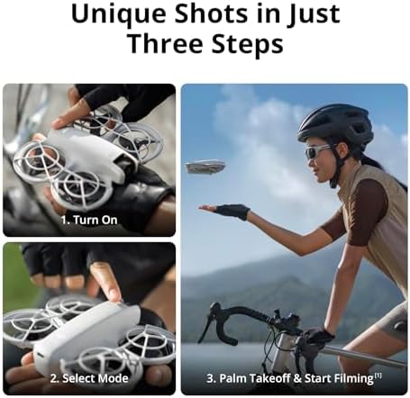 DJI Neo Three-Battery Combo, Mini Drone with 4K UHD Camera for Adults, 135g Self Flying Drone that Follows You, Palm Takeoff, Subject Tracking, QuickShots, Stabilized Video (Controller-Free)