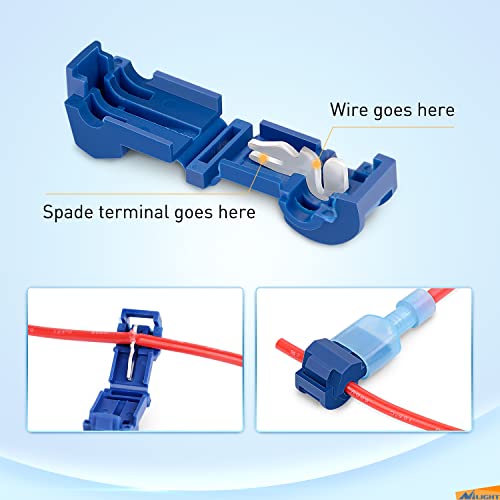 Nilight 360PCS T-Tap Wire Connectors Self-Stripping Quick Splice Electrical Terminals Insulated Male Disconnect Spade Assortment Kit with Storage Case