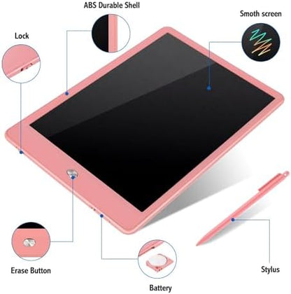 EooCoo Toys for Ages 3-6, Drawing Board 2 Pack, 10 Inch LCD Writing Tablet, Electronic Drawing Tablet, Girl/Boy Birthday Gift, Kids Toys, Drawing Pad Girls Gifts, Kids Travel Essential