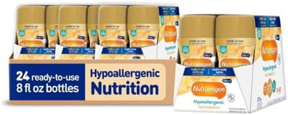 Enfamil Nutramigen Hypoallergenic Baby Formula with Iron, Lactose Free, Colic Relief from Cow's Milk Allergy Starts in 24 Hours, Brain Building DHA, Concentrated Liquid, 8 Fl Oz, 24 Bottles
