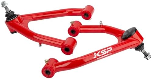 KSP 2-4" Upper Control Arms for Silverado Sierra 2007-2018, Adjuatable Steel Control Arm Compatible With Chevy GMC Avalanche Tahoe Yukon 2/4WD, Aftermarket UCA Replace Factory Cast Steel/Forged Arms