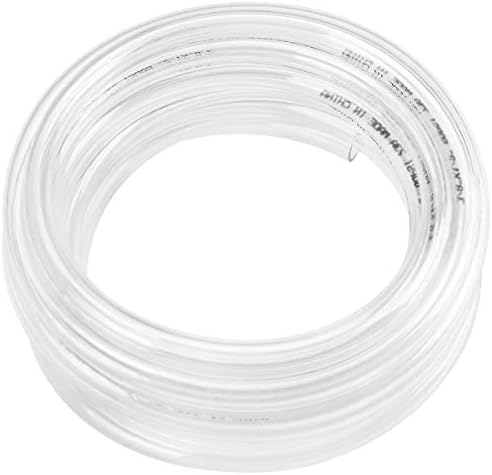 Eastrans 50ft x 5/8" ID Clear Vinyl Tubing, Flexible Hybrid PVC Tubing Hose, Lightweight Plastic Tube UV Chemical Resistant Vinyl Hose, BPA Free and Non Toxic