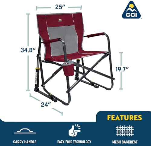 GCI OUTDOOR Freestyle Rocker Outdoor Rocking Chair with Beverage Holder