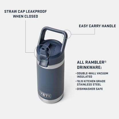 YETI Rambler Jr. 12 oz Kids Bottle, with Straw Cap