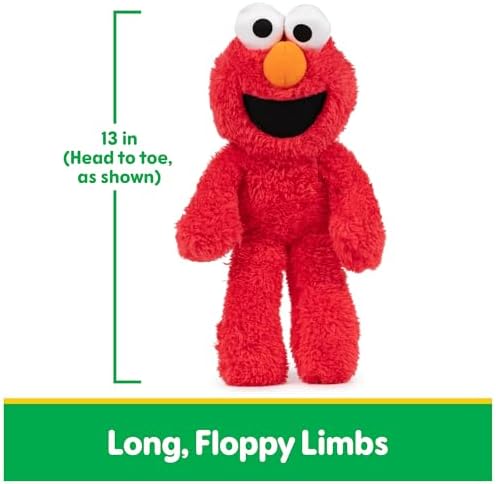 GUND Sesame Street Official Elmo Take Along Buddy Plush, Premium Plush Toy for Ages 1 & Up, Red, 13”