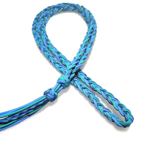Bridleless Neck Rope Liberty Horse Tack Handmade Braided in Lite Blue/Green by KatzHorseWear