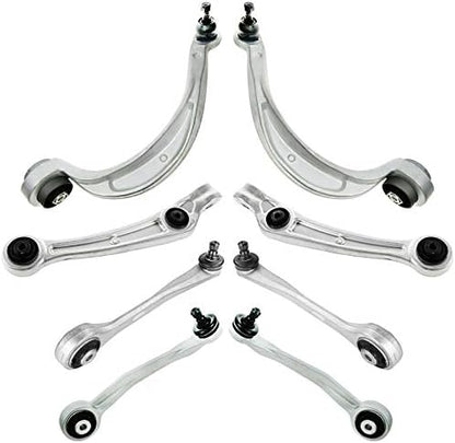 TRQ Front Control Arm with Ball Joint Set Compatible with 2009-2010 Audi A4 A4 Quattro 2010 A5 2008-2010 A5 Quattro S4