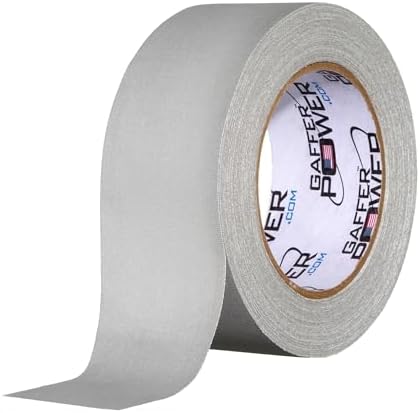 Gaffer Power Real Professional Grade Grey Gaffer Tape, Made in The USA, Heavy Duty Gaffers Tape, Non-Reflective, Multipurpose. 2 Inches x 30 Yards.
