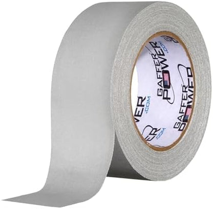 Gaffer Power Real Professional Grade Grey Gaffer Tape, Made in The USA, Heavy Duty Gaffers Tape, Non-Reflective, Multipurpose. 2 Inches x 30 Yards.
