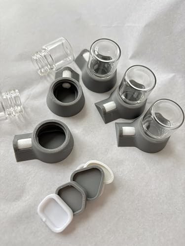 Humidifier 5mL Water Feeder for Ant Farms, Jumping Spiders, Beetles or other Insect Pets - SET of 5 (Gray)