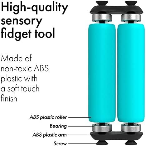 ONO Roller - Handheld Fidget Toy for Adults | Help Relieve Stress, Anxiety, Tension | Promotes Focus, Clarity | Compact, Portable Design (Junior Size/ABS Plastic, Teal)