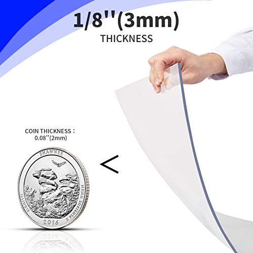 Art3d (2 Pack) 1/8" Thick Plexiglass Sheets - 36" x 24" PET Clear Acrylic Sheets for Art Design, Craft Projects, Signs, DIY in Home, Wedding, Festival, Party, Office and More
