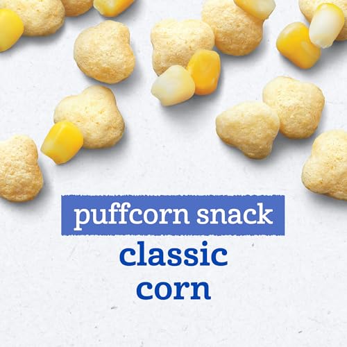 Gerber Toddler Snacks, Snacks for Kids, Kernel Free, Heart Shaped Puffcorn Snack, Classic Corn Flavor, Zinc and Iron Helps Support Immune System, 7-Pack