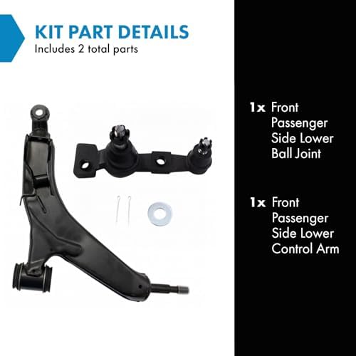 TRQ Front Right Lower Control Arm with Ball Joint Passenger Side Compatible with 2006 Lexus GS300 2007-2011 GS350 2006-2007 GS430 GS450h 2008-2011 GS460 2009-2015 IS250 IS350