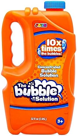 JOYIN 32 oz Bubble Solution Refills (Close to 1L/ 2.5 Gallon), Concentrated Solution for Bubble Machine, Wands, Blower, Easter (Orange)