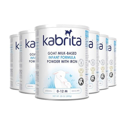 Kabrita Goat Milk-Based Infant Formula – 28oz – Pack of 6 – Natural, Gentle Baby Formula – European, Non-GMO – Ages 0-12 Months