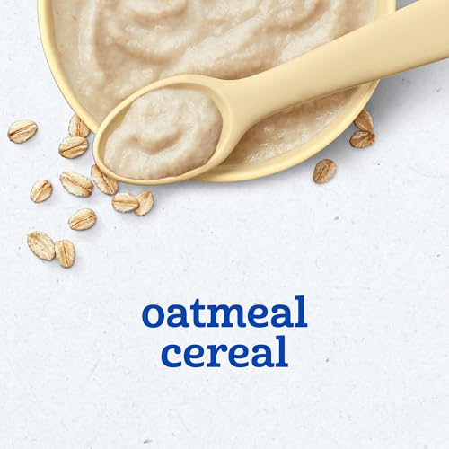 Gerber Stage 1 Baby Food, Baby Oatmeal Cereal, 8g Whole Grains, Iron, Zinc & Vitamin B12, Infant Cereal, 6-Pack