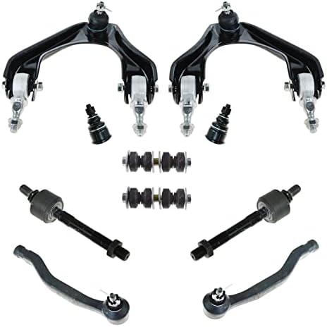TRQ Front Steering & Suspension Kit Ball Joint Control Arm with Ball Joint Sway Bar Stabilizer Link Tie Rod Compatible with Acura Honda Isuzu