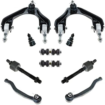 TRQ Front Steering & Suspension Kit Ball Joint Control Arm with Ball Joint Sway Bar Stabilizer Link Tie Rod Compatible with Acura Honda Isuzu