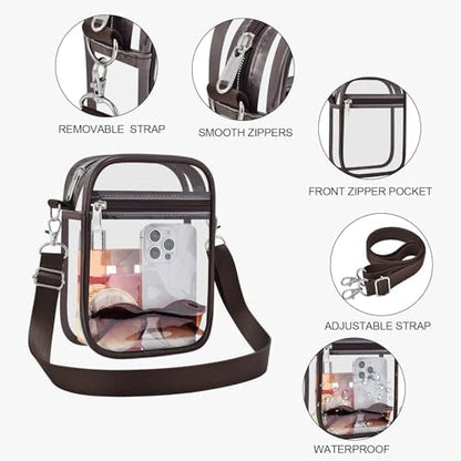 USPECLARE Clear Purse Stadium Approved CrossBody Bag for Men and Women
