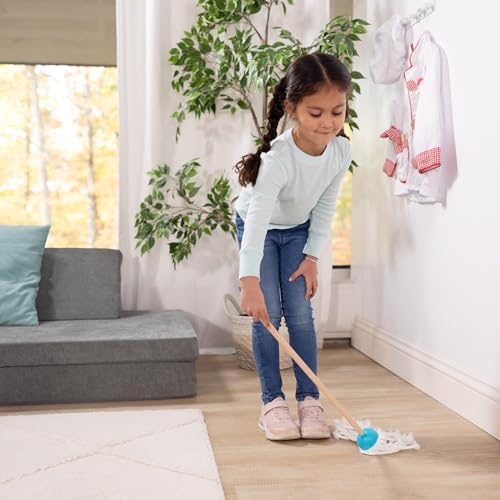 Melissa & Doug Dust Sweep Mop 6-Piece Pretend Play Set, Toddler Toy Cleaning, Pretend Play Home Cleaning, Kids Broom And Mop Set For Ages 3+