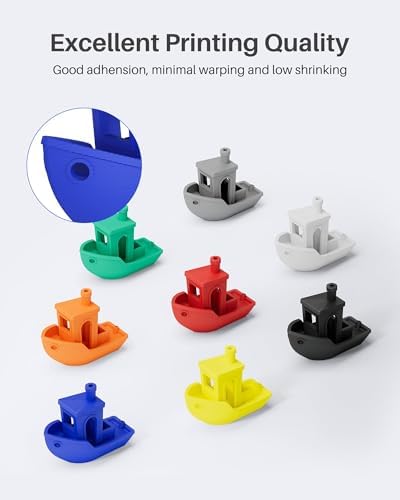 ELEGOO PLA Filament 1.75mm White 2KG, 3D Printer Filament Dimensional Accuracy +/- 0.02mm, 2pcs 1kg Spool(2.2lbs) Fit Most FDM 3D Printers