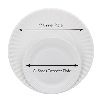 Hygloss Products Paper Plates - Uncoated White Plate - Use for Foodware, Events, Activities, Crafts Projects and More - Environmentally Friendly - Recyclable and Disposable - 9-Inches - 200 Pack