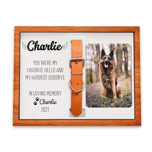 et Collar Memorial Frame with Photo, Dog Collar Memorial Frame, Pet Collar Holder, Dog Memorial Gifts for Loss Of Dog, Pet Bereavement Gifts, Pet Memorial, Dog Lover Gift
