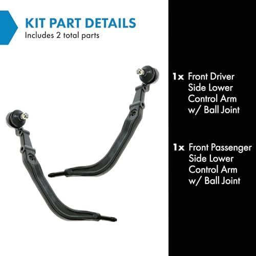 TRQ Front Lower Control Arm with Ball Joint Set Compatible with 1986-1989 Acura Integra 1984-1987 Honda Civic