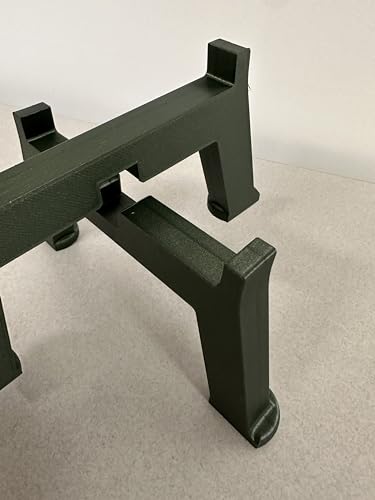 Quail Feeder Container with Feeding Ports and Stand | Ports are 3D Printed | Made in USA (4-Quart, Army Green)