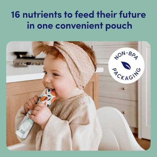 Cerebelly Baby Food Pouches – Organic Veggie Purees for Toddlers | No Added Sugar, Fiber, Non-GMO | Blended Toddler Pouches | 4 Ounce BPA-Free Pouch | Broccoli Pear | 12 Count