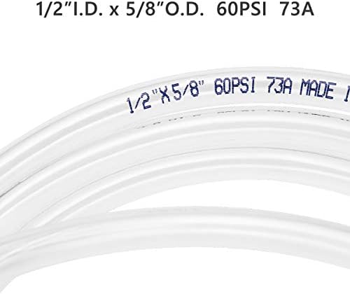 Eastrans Clear Vinyl Tubing Flexible PVC Tubing, Hybrid PVC Hose, Lightweight Plastic Tube, by 1/2 Inch ID, 25-Feet Length