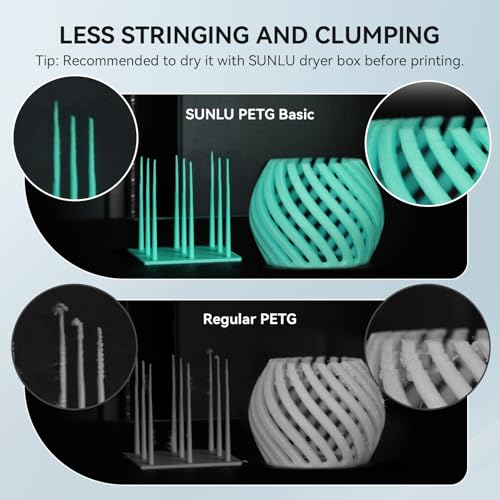 PETG Filament 1.75mm - 1kg(2.2lbs) SUNLU PETG 3D Printer Filament, Reusable Spool Compatible with Bambulab Refill Filament, 1.75mm Dimensional Accuracy +/- 0.02mm, Dark Yellow
