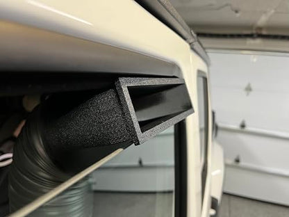 ECOFLOW Wave 2 & 3 Exhaust 5in or Intake 6" Duct to square for easier window mounting