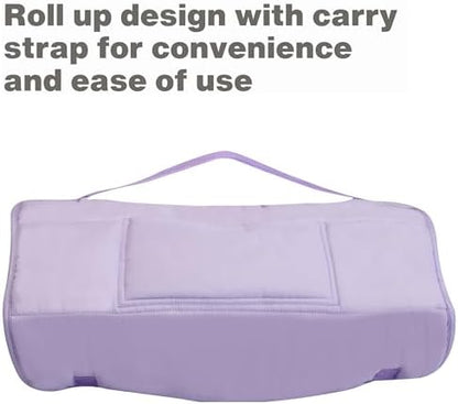 EVERYDAY KIDS Nap Mat with Removable Pillow - Lavender - Carry Handle with Straps Closure, Rollup Design, Soft Microfiber for Preschool, Daycare, Travel Sleeping Bag - Ages 3-6 Years