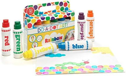 Do A Dot Art! Markers 6-Pack Rainbow Washable Paint Markers, The Original Dot Marker, Activity Craft Coloring Supplies for Kids and Toddlers, Made in the USA