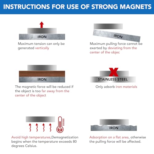 LOVIMAG Strong Neodymium Disc Magnets, Rare Earth Magnet with Double-Sided Adhesive for Fridge, DIY, Building, Scientific, Craft, and Office Magnets - 1.26 inch x 1/8 inch, Pack of 12