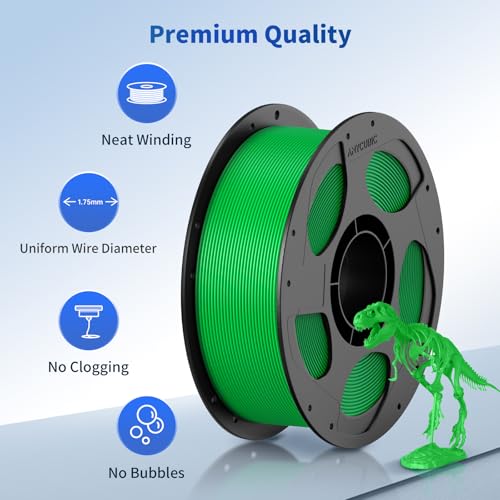 ANYCUBIC PLA 3D Printer Filament, 3D Printing PLA Filament 1.75mm Dimensional Accuracy +/- 0.02mm, 1KG Reusable Spool (2.2 lbs), Classic Green