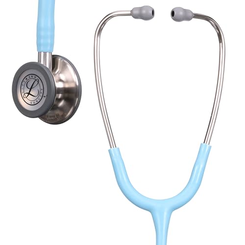 3M Littmann Classic III Monitoring Stethoscope, 5912C, More Than 2X as Loud, Weighs Less, 27" Marine Blue Satin-Finish Tube for Added Comfort, Flexibility and Cleanability