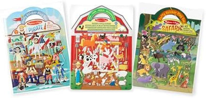 Melissa & Doug Puffy Sticker Play Sets - Safari, Pirate, On The Farm
