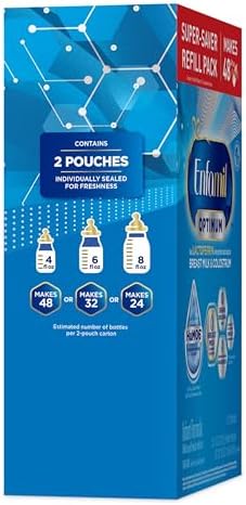 Enfamil Optimum (Enspire), Our Closest Formula to Breast Milk, Immune-Supporting Lactoferrin and Brain-Supporting DHA Baby Formula, Powder 30 Oz Refill, Pack of 4