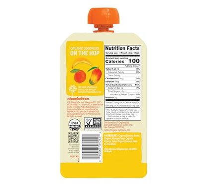 Peter Rabbit Organics Fruit Flavors Variety Pack - Squeezable Snack Pouches 4 oz. (Pack of 18)