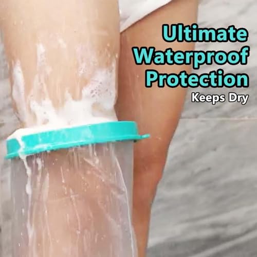 Cast Covers for Shower Leg, Waterproof Cast Cover for Showering/Swimming, Cast Protector for Shower Leg Adult, Water Proof Shower Boots for Foot after Surgery, Knee, Ankle, Boot (Diameter-7.9")