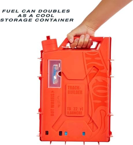 Hot Wheels Toy Car Set, Track Builder Unlimited Playset Fuel Can Stunt Box, 14 Component Parts & 1:64 Scale Vehicle