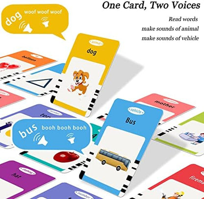 Talking Cards for Toddlers, Speech Therapy Toys Autism Toys, ABC 123 Sight Words Etc, Educational Learning Interactive Toys with Giftable Package (510-blue (New ABC+123+ 3 Songs))