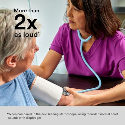 3M Littmann Classic III Monitoring Stethoscope, 5912C, More Than 2X as Loud, Weighs Less, 27" Marine Blue Satin-Finish Tube for Added Comfort, Flexibility and Cleanability